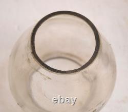 Vintage BURLINGTON ROUTE RAILROAD LANTERN EMOBSSED GLOBE Dietz Standard 39 FRAME