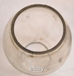 Vintage BURLINGTON ROUTE RAILROAD LANTERN EMOBSSED GLOBE Dietz Standard 39 FRAME