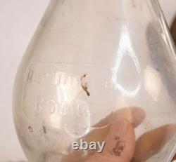 Vintage BURLINGTON ROUTE RAILROAD LANTERN EMOBSSED GLOBE Dietz Standard 39 FRAME