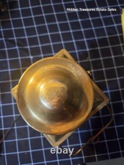 Vintage Brass Electric Railroad Carriage Lantern Eagle Burner Hanging Lamp