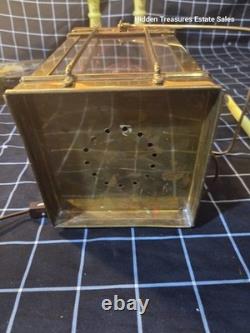 Vintage Brass Electric Railroad Carriage Lantern Eagle Burner Hanging Lamp