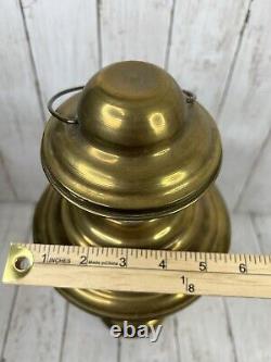 Vintage Brass Lantern Candle Coach Light Wall Railway Lamp 17 Etched Panel