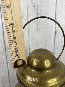 Vintage Brass Lantern Candle Coach Light Wall Railway Lamp 17 Etched Panel