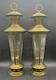 Vintage Brass Lantern Candle coach light wall railway lamp 20 Etched Panel