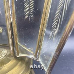 Vintage Brass Lantern Candle coach light wall railway lamp 20 Etched Panel