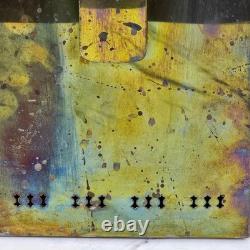 Vintage Brass Railway Oil Lantern Made in England Glass Panel Hurricane Lamp