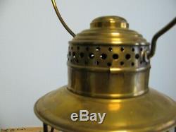 Vintage Brass Tall Bell Bottom Railroad Conductors Lantern Single Wire