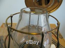 Vintage Brass Tall Bell Bottom Railroad Conductors Lantern Single Wire