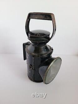 Vintage British Rail BR Railroad Train Guard 3 Way Signal Oil Hand Lamp #1