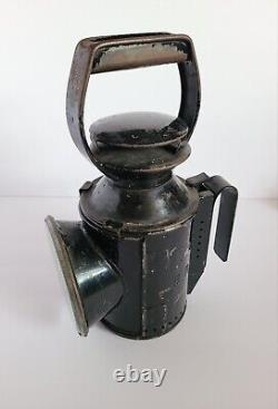 Vintage British Rail BR Railroad Train Guard 3 Way Signal Oil Hand Lamp #1