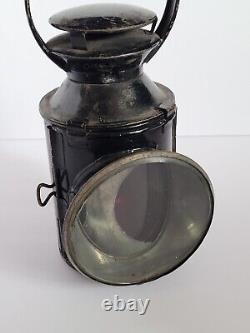 Vintage British Rail BR Railroad Train Guard 3 Way Signal Oil Hand Lamp #1