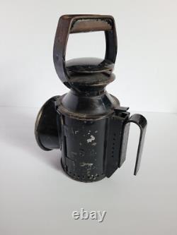 Vintage British Rail BR Railroad Train Guard 3 Way Signal Oil Hand Lamp #1