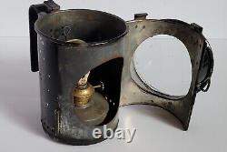 Vintage British Rail BR Railroad Train Guard 3 Way Signal Oil Hand Lamp #1