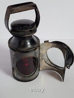 Vintage British Rail BR Railroad Train Guard 3 Way Signal Oil Hand Lamp #1