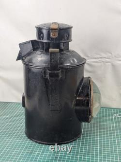 Vintage British Rail GWR Railway Signal Lamp With Insert, Large, Cast Iron