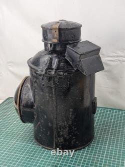 Vintage British Rail GWR Railway Signal Lamp With Insert, Large, Cast Iron