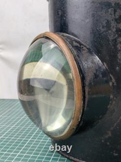 Vintage British Rail GWR Railway Signal Lamp With Insert, Large, Cast Iron