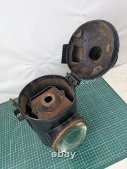 Vintage British Rail GWR Railway Signal Lamp With Insert, Large, Cast Iron