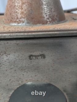 Vintage British Rail GWR Railway Signal Lamp With Insert, Large, Cast Iron