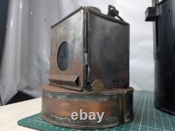 Vintage British Rail GWR Railway Signal Lamp With Insert, Large, Cast Iron