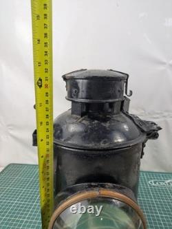 Vintage British Rail GWR Railway Signal Lamp With Insert, Large, Cast Iron