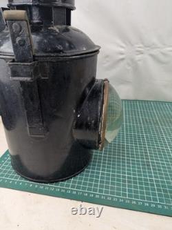 Vintage British Rail GWR Railway Signal Lamp With Insert, Large, Cast Iron