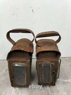 Vintage British Railway Lamps Lanterns Set Of 5 Collectible Relics
