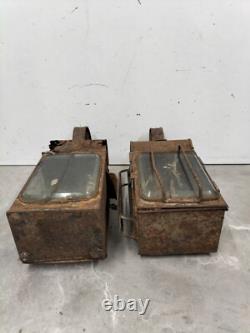 Vintage British Railway Lamps Lanterns Set Of 5 Collectible Relics