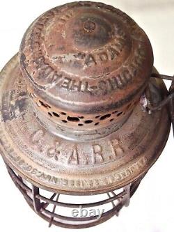 Vintage C&A Railroad Lantern Adams Westlake The Adams 1897 Patent Adlake NICE