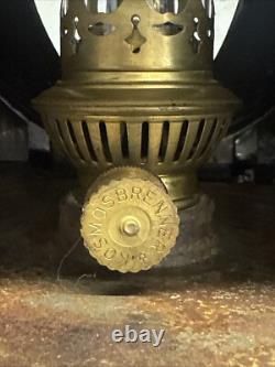 Vintage Caboose Railroad Lantern Full Sized Porcelain Lined WithBurner & Red Lens