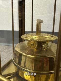 Vintage Cargo Lantern Light Made In Great Britain / England Brass & Glass