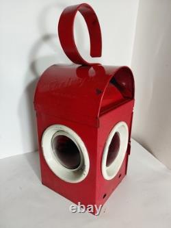 Vintage Chalwyn Red Railroad Lantern Made in England