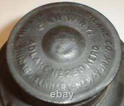 Vintage Chicago & Northwestern C&NW RY Railroad Lantern with Adlake Kero Globe A&W