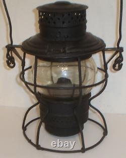 Vintage Chicago & Northwestern C&NW RY Railroad Lantern with Adlake Kero Globe A&W