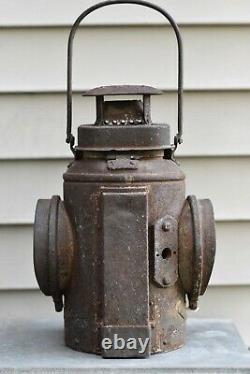 Vintage Chicago Rock Island Pacific Railroad Adlake NonSweating Lamp Signal Lamp