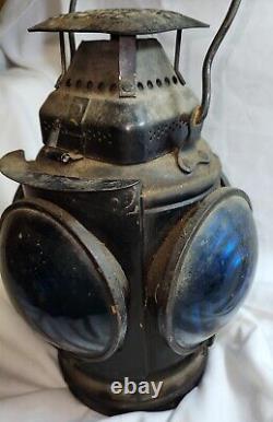 Vintage Chicago The Adlake Non-Sweating Lamp 4-Way Signal Railroad