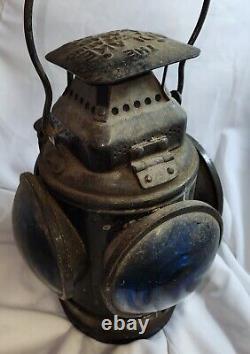 Vintage Chicago The Adlake Non-Sweating Lamp 4-Way Signal Railroad