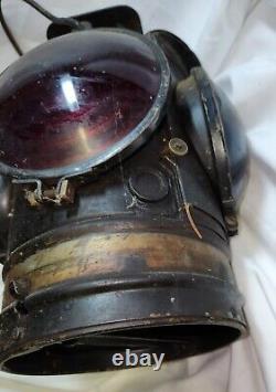 Vintage Chicago The Adlake Non-Sweating Lamp 4-Way Signal Railroad