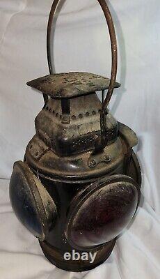 Vintage Chicago The Adlake Non-Sweating Lamp 4-Way Signal Railroad