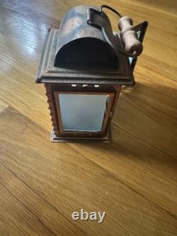 Vintage Copper and Brass Candle Lantern Industrial Railway/Hand Lamp