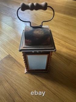 Vintage Copper and Brass Candle Lantern Industrial Railway/Hand Lamp