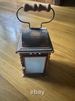 Vintage Copper and Brass Candle Lantern Industrial Railway/Hand Lamp