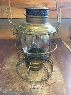 Vintage D & H RR Co Adams & Westlake Railroad Lantern Clear Glass Adlake
