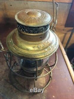 Vintage D & H RR Co Adams & Westlake Railroad Lantern Clear Glass Adlake