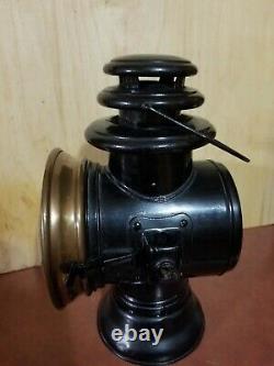 Vintage DIETZ OCTO Driving Buggy Lamp Railroad Train Lantern Burner with Rear Red