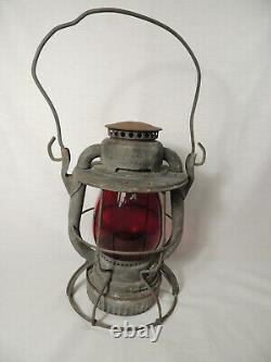Vintage Delaware Lackawanna & Western Railroad Dietz Vesta Red Globe Lantern