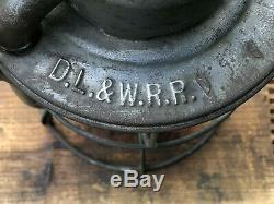 Vintage Delaware Lackawanna & Western Railroad Lantern D. L. & W. R. R. Dietz Vesta