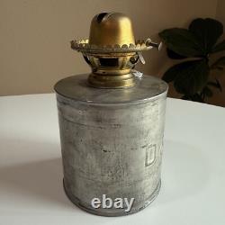 Vintage Denver & Rio Grande Western Railroad Kerosene Lamp Lantern Flat Top