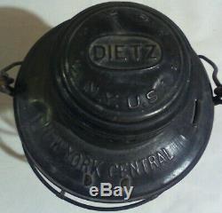 Vintage Dietz New York Central No. 6 Railroad Lantern, Bell Bottom, B & A Globe