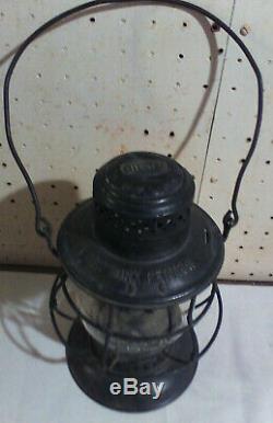 Vintage Dietz New York Central No. 6 Railroad Lantern, Bell Bottom, B & A Globe